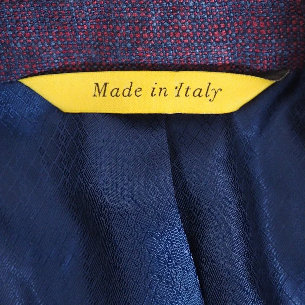 Canali Kei Sport Coat 40R Purple Silk Cashmere Blend Two Button Blazer Italy - Picture 14 of 15